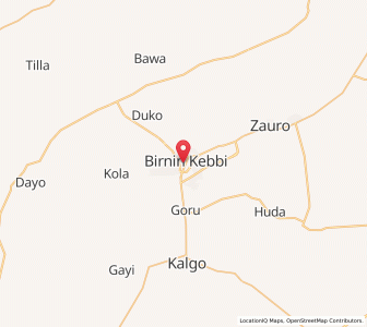 Map of Birnin Kebbi, Kebbi