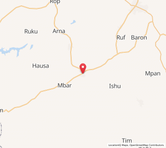 Map of Bokkos, Plateau
