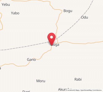 Map of Buga, Nassarawa