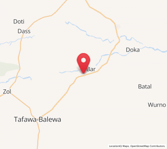 Map of Bununu, Bauchi
