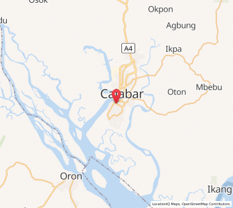 Map of Calabar, Cross River