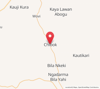 Map of Chibok, Borno