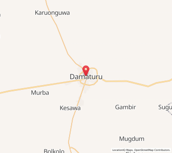 Map of Damaturu, Yobe