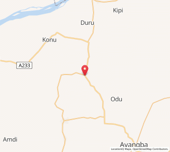 Map of Dekina, Kogi