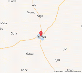 Map of Dikwa, Borno