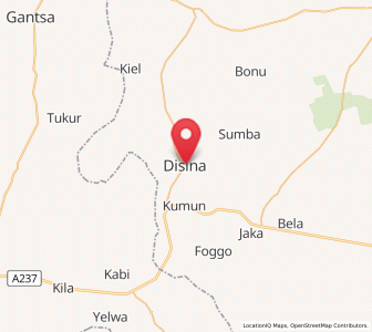Map of Disina, Bauchi