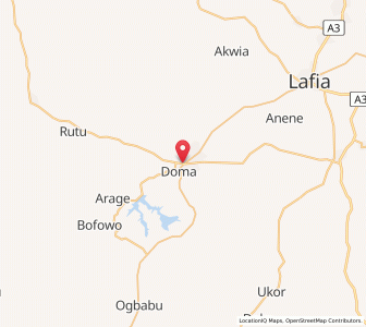 Map of Doma, Nassarawa