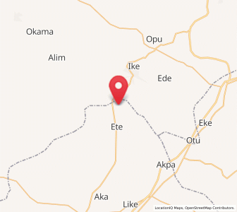 Map of Ete, Enugu