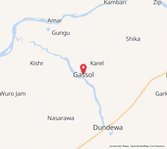 Map of Gassol, Taraba