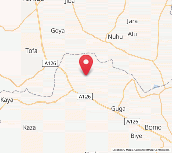 Map of Giwa, Kaduna