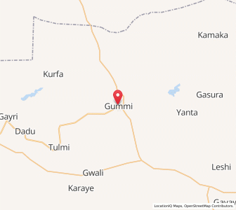 Map of Gummi, Zamfara