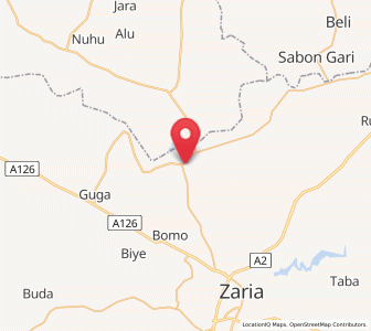 Map of Hunkuyi, Kaduna