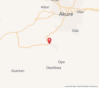 Map of Idanre, Ondo