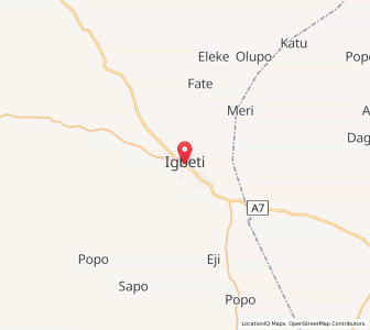 Map of Igbeti, Oyo