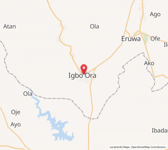 Map of Igbo-Ora, Oyo