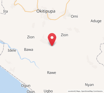 Map of Igbokoda, Ondo