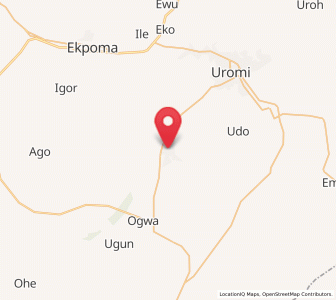 Map of Igueben, Edo