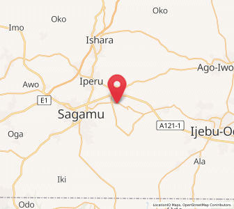 Map of Ikenne, Ogun