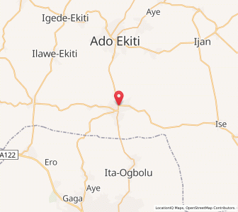 Map of Ikere-Ekiti, Ekiti