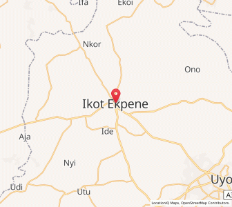 Map of Ikot Ekpene, Akwa Ibom