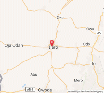 Map of Ilaro, Ogun