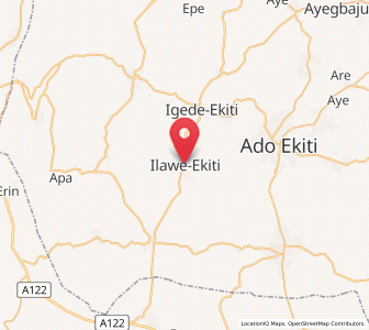 Map of Ilawe-Ekiti, Ekiti