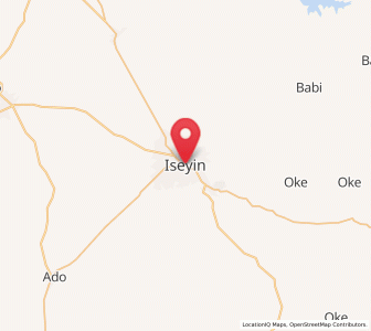 Map of Iseyin, Oyo
