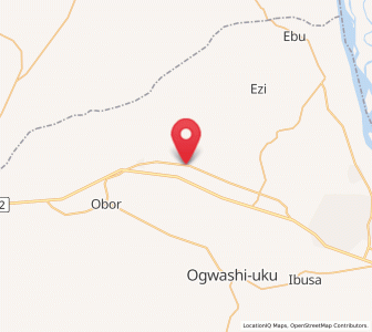 Map of Issele-Uku, Delta