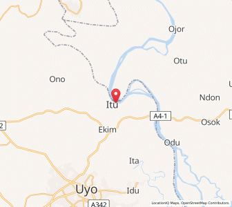 Map of Itu, Akwa Ibom