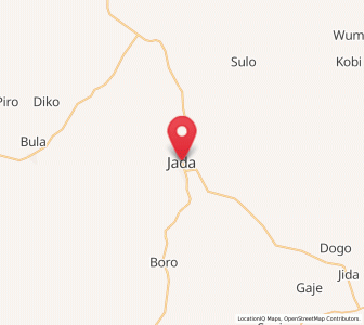 Map of Jada, Adamawa