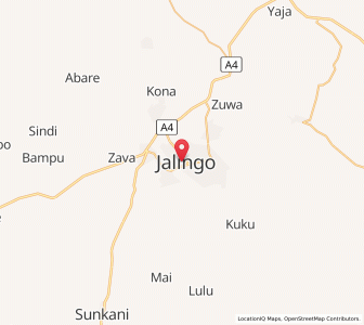 Map of Jalingo, Taraba