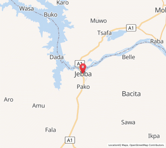 Map of Jebba, Kwara