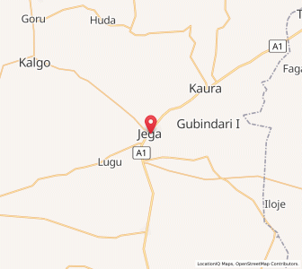 Map of Jega, Kebbi