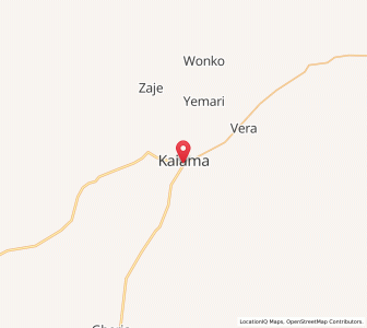 Map of Kaiama, Kwara