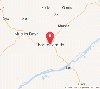 Map of Karim Lamido, Taraba