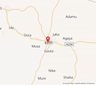 Map of Keffi, Nassarawa