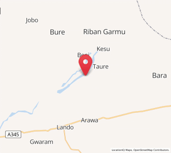 Map of Kirfi, Bauchi