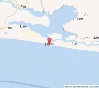 Map of Lekki, Lagos