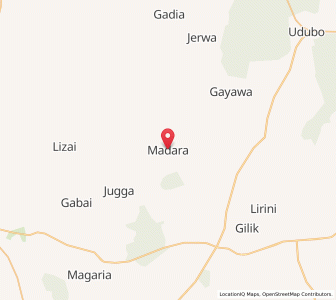 Map of Madara, Bauchi