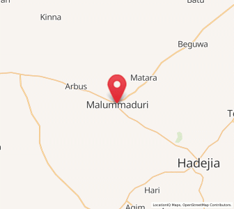 Map of Malam Madori, Jigawa