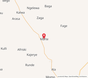 Map of Marte, Borno