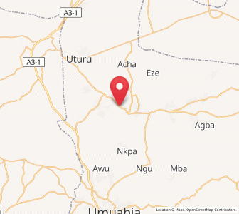 Map of Mbalano, Abia