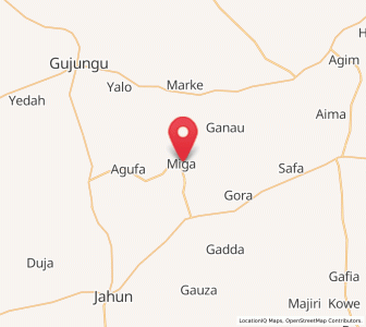 Map of Miga, Jigawa