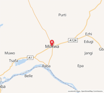 Map of Mokwa, Niger