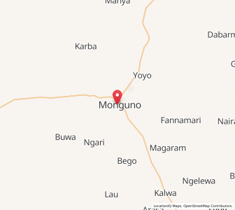 Map of Monguno, Borno