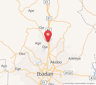 Map of Moniya, Oyo