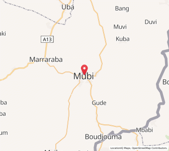 Map of Mubi, Adamawa