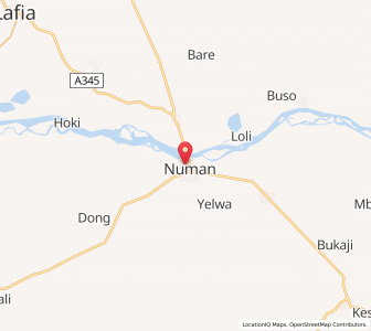 Map of Numan, Adamawa