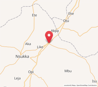 Map of Obollo-Afor, Enugu