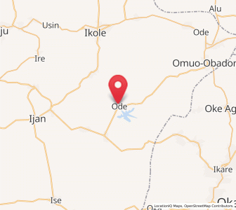 Map of Ode-Ekiti, Ekiti